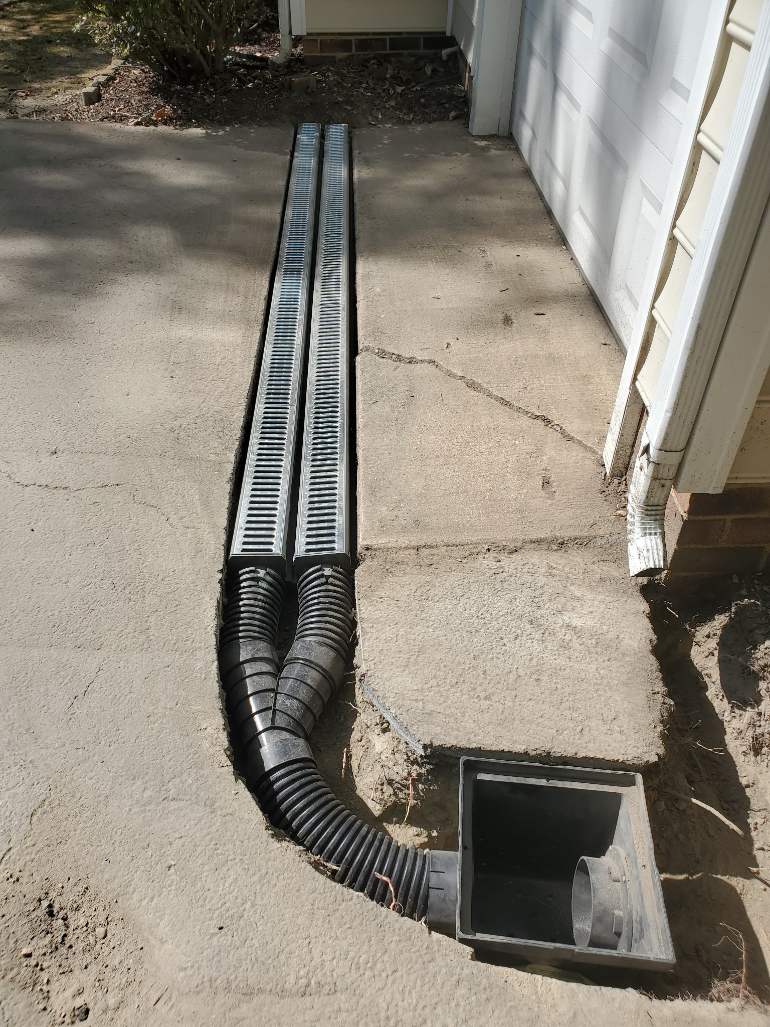drainage system installation